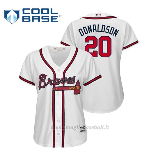 Maglia Baseball Donna Atlanta Braves Josh Donaldson Cool Base Official 1ªBlanco